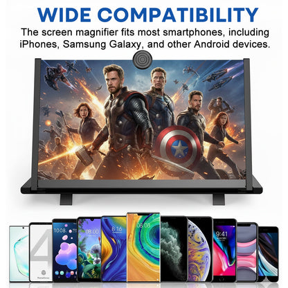 High Definition 3D Mobile Phone Screen Video Magnifier
