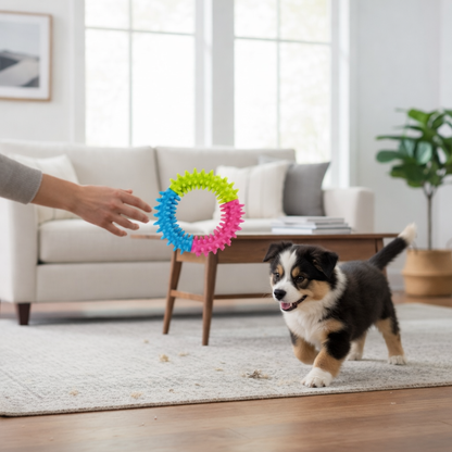Tri-Color Dental Chew Ring